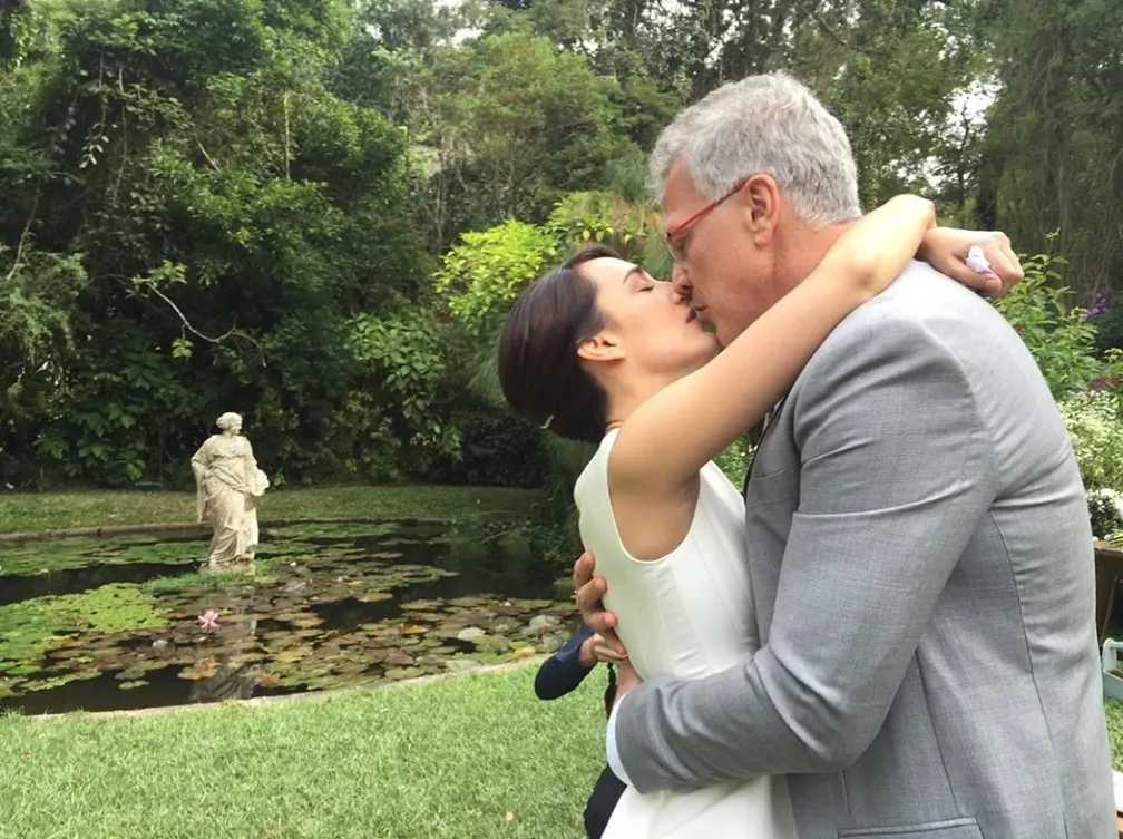 Maria Prata e Pedro Bial.. Foto: Reprodução/Instagram