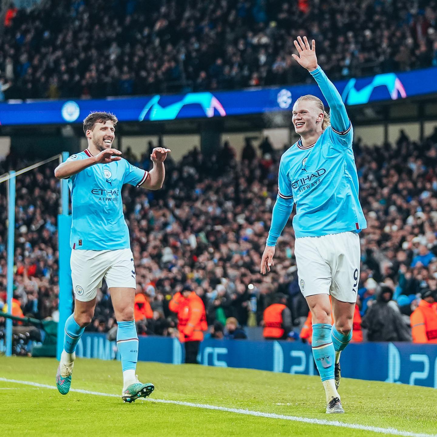 Manchester City x RB Leipzig. Foto: Reprodução / Instagram - 14.03.2023