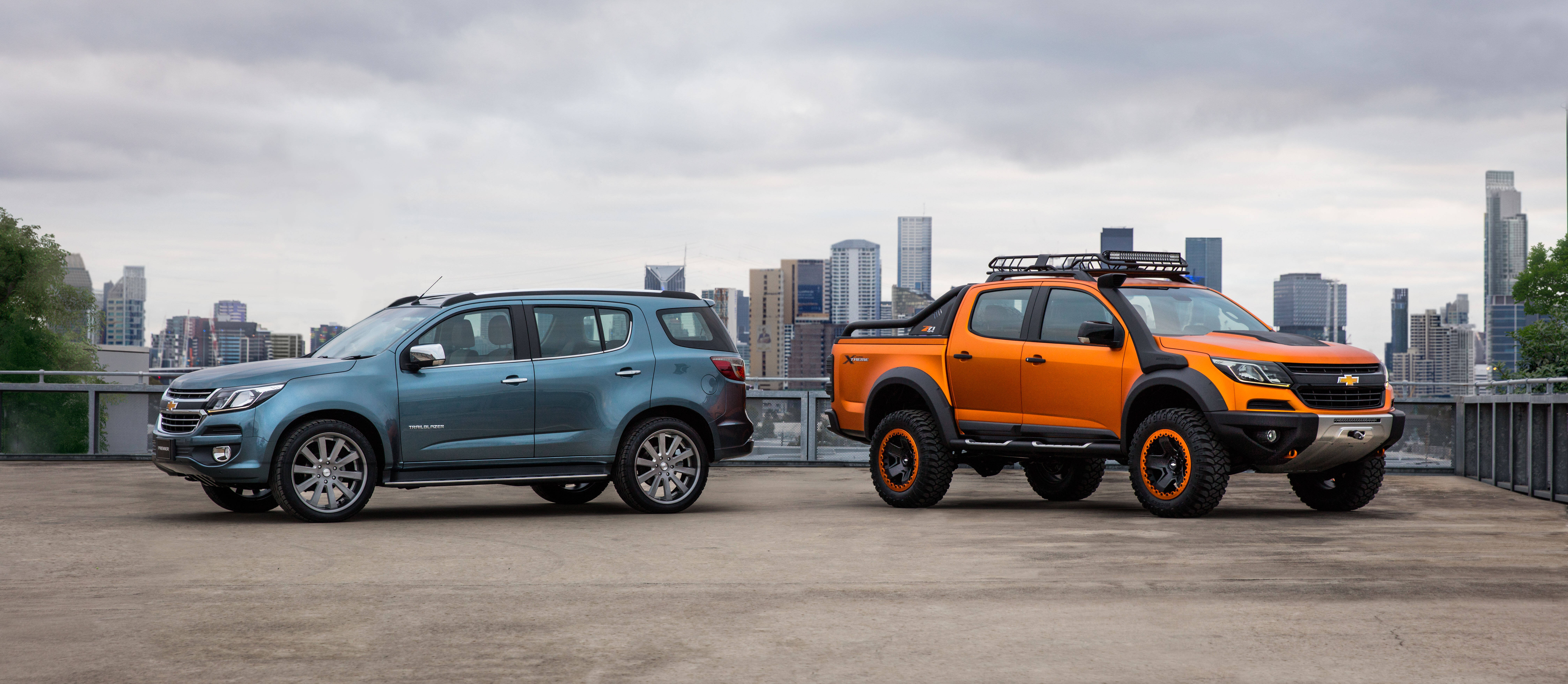 Chevrolet TrailBlazer e Colorado Xtreme. Foto: Divulgação