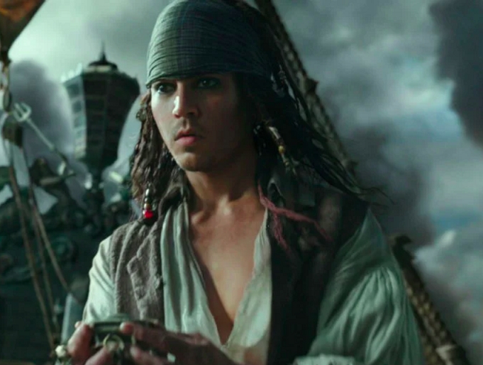 Johnny Depp: Outro ator que perdeu rugas com a ajuda da tecnologia foi Johnny Depp, em “Piratas do Caribe: A Vingança de Salazar”, de 2017.