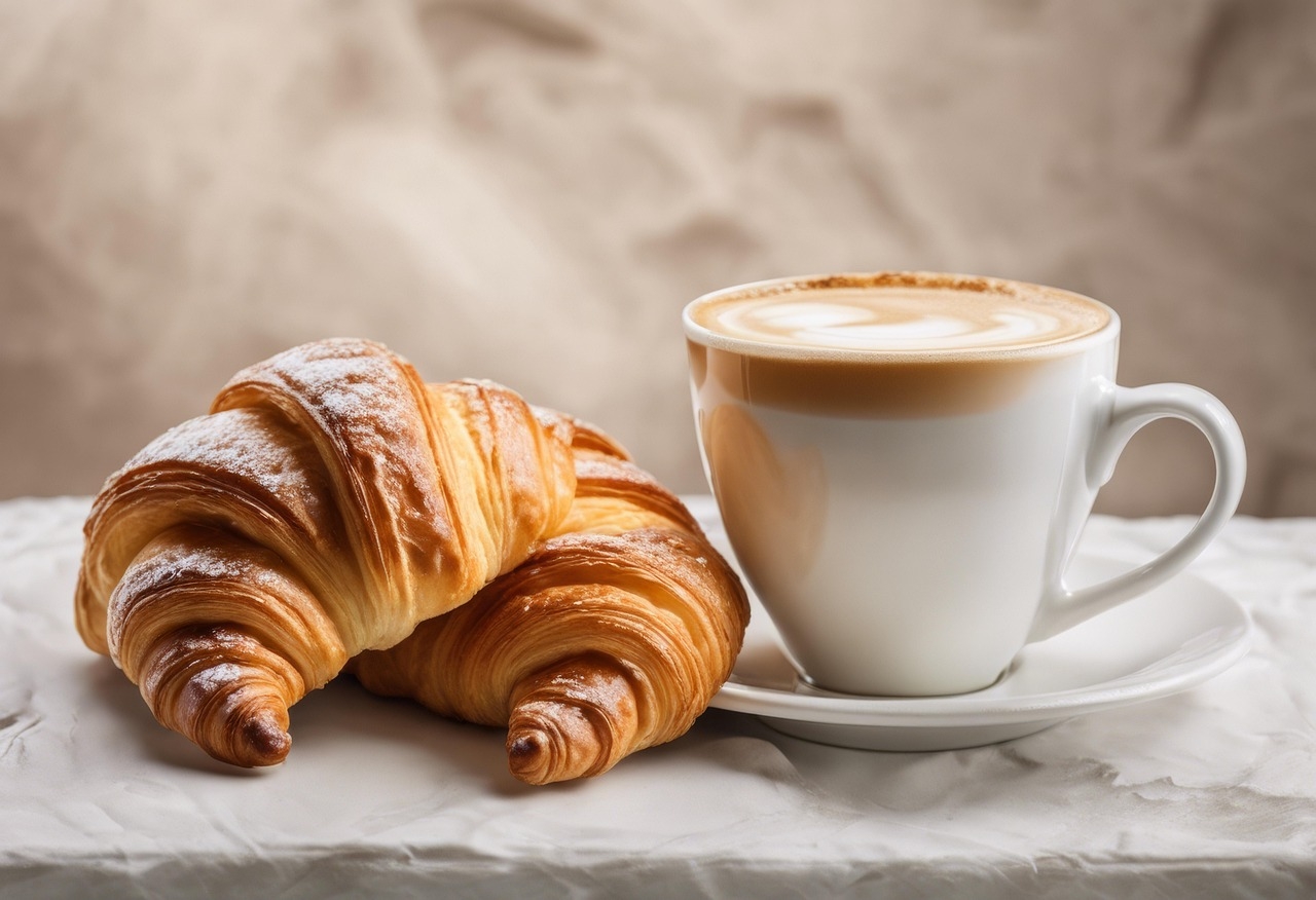 Atualmente, o tradicional croissant é encontrado com diferentes opções de recheio. Desde o tradicional, quentinho com manteiga, até as opções doces.  Reprodução: Flipar