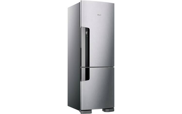 Geladeira/Refrigerador Consul Frost Free 397 litros com Freezer Embaixo CRE44 Inox | À venda na Submarino por R$ 3.280,93*. Foto: Divulgação