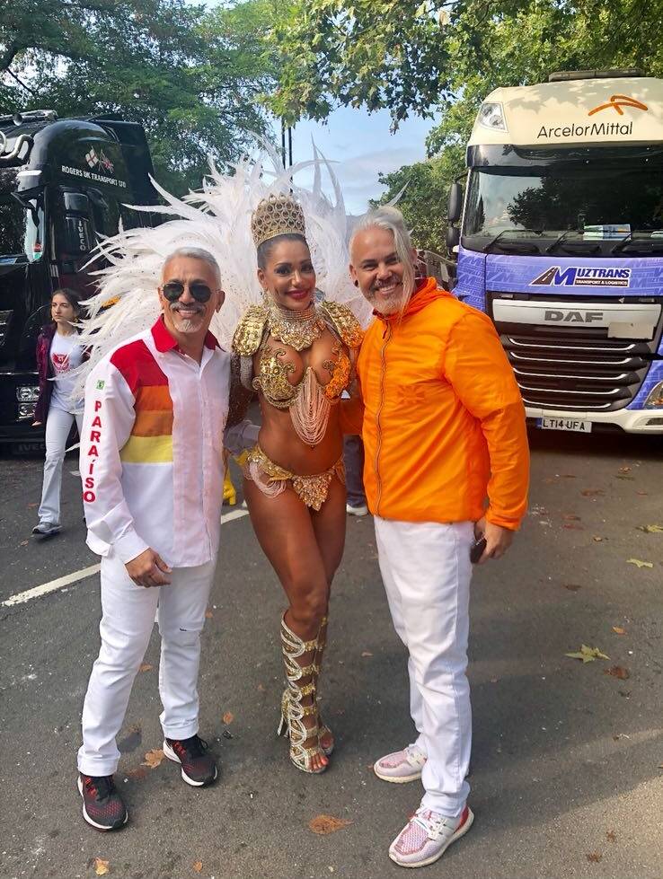 Ana Paula Evangelista foi rainha em desfile no carnaval de Londres. Foto: Divulgação