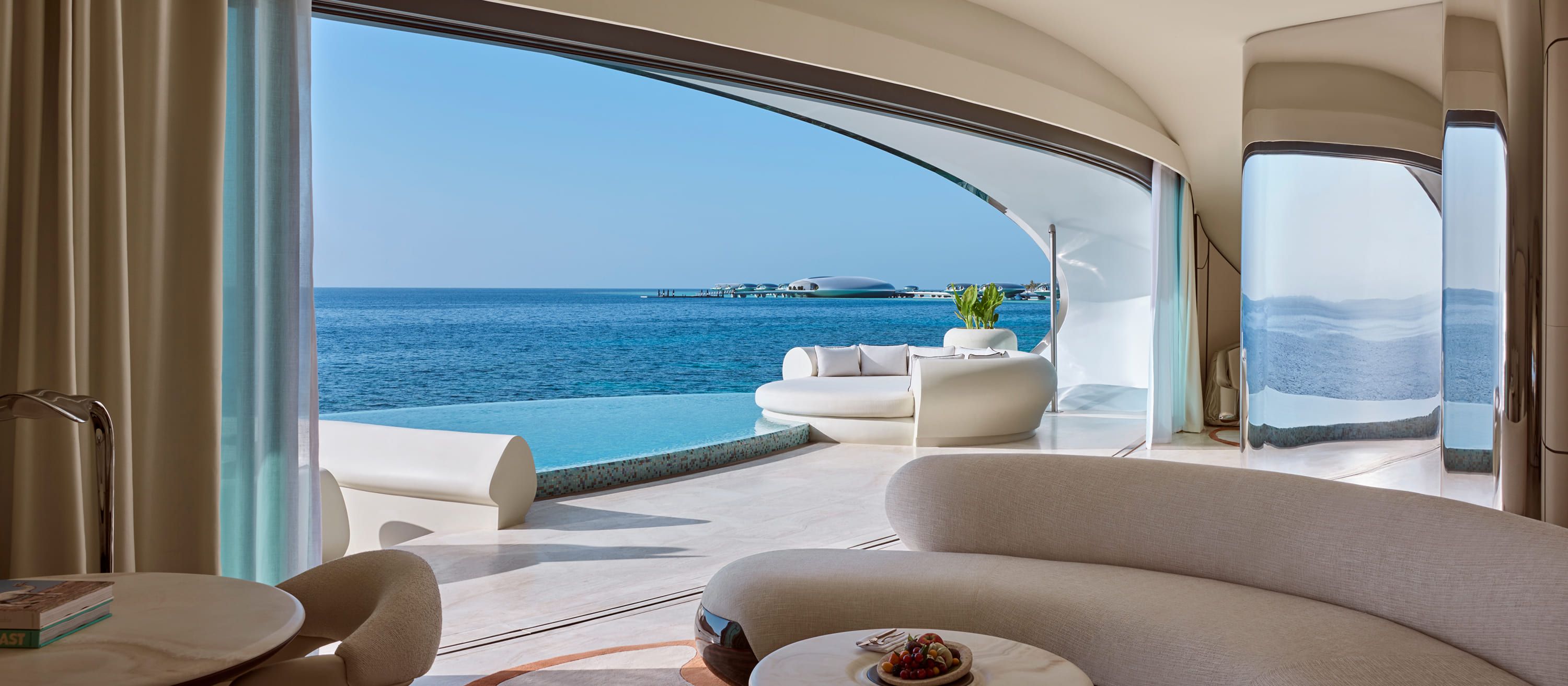 Quarto Vila sobre a água. Foto: Divulgação - Shebara Resort