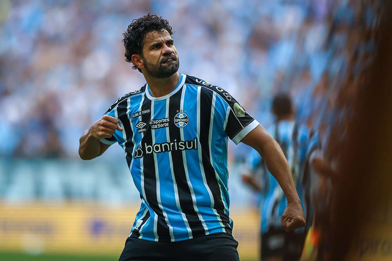 Diego Costa teve início arrasador em sua chegada ao Grêmio com seis gols em oito jogos FOTO: LUCAS UEBEL/GREMIO FBPA