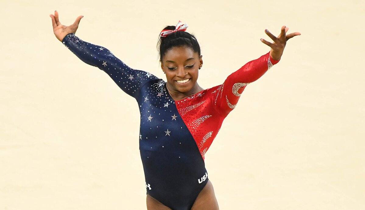 Simone Biles é a esperança de ouro dos Estados Unidos na ginástica. Foto: Reprodução/Twitter