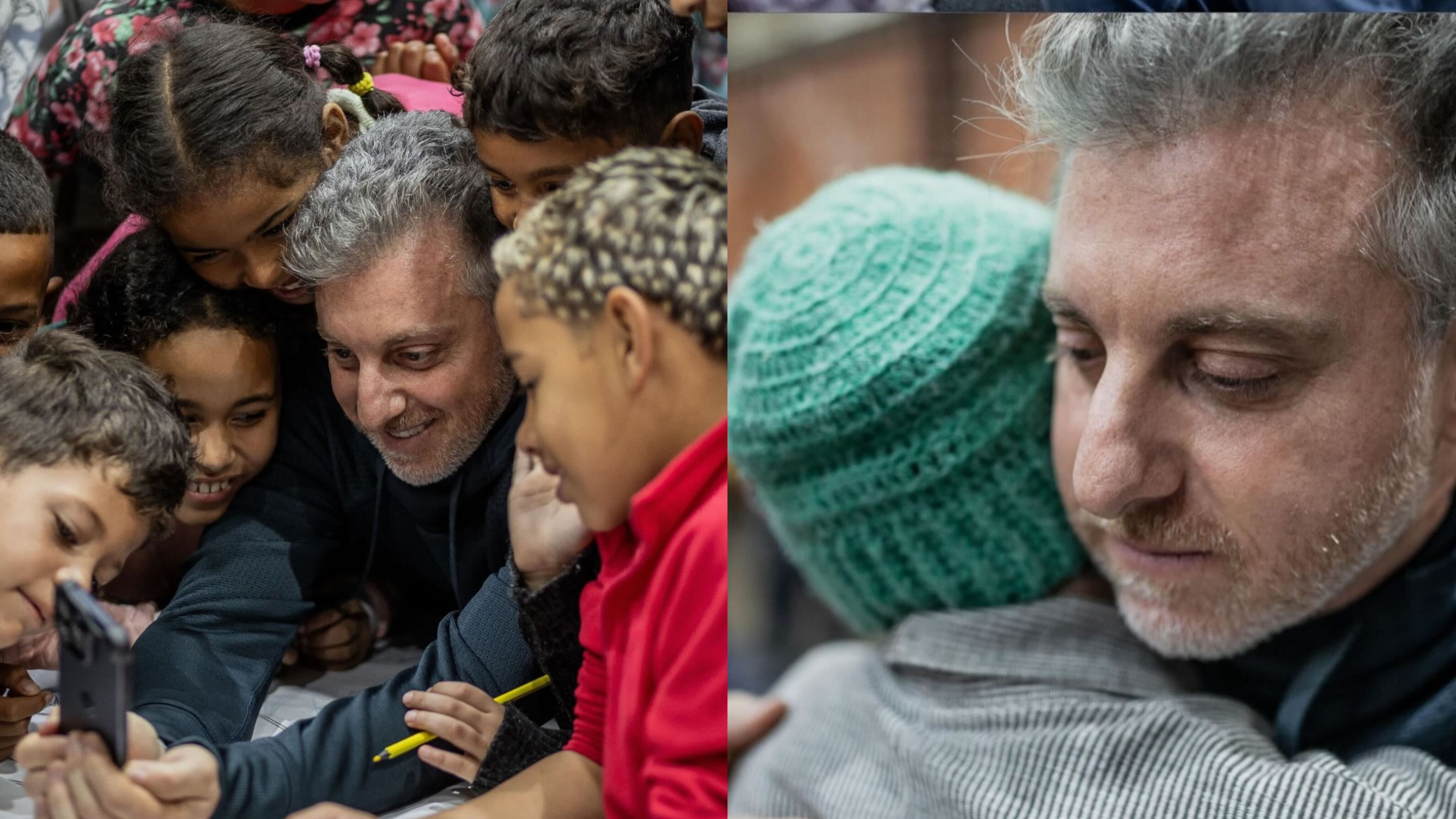 Luciano Huck visita abrigo de famílias no RS Reprodução Instagram - 14.5.2024