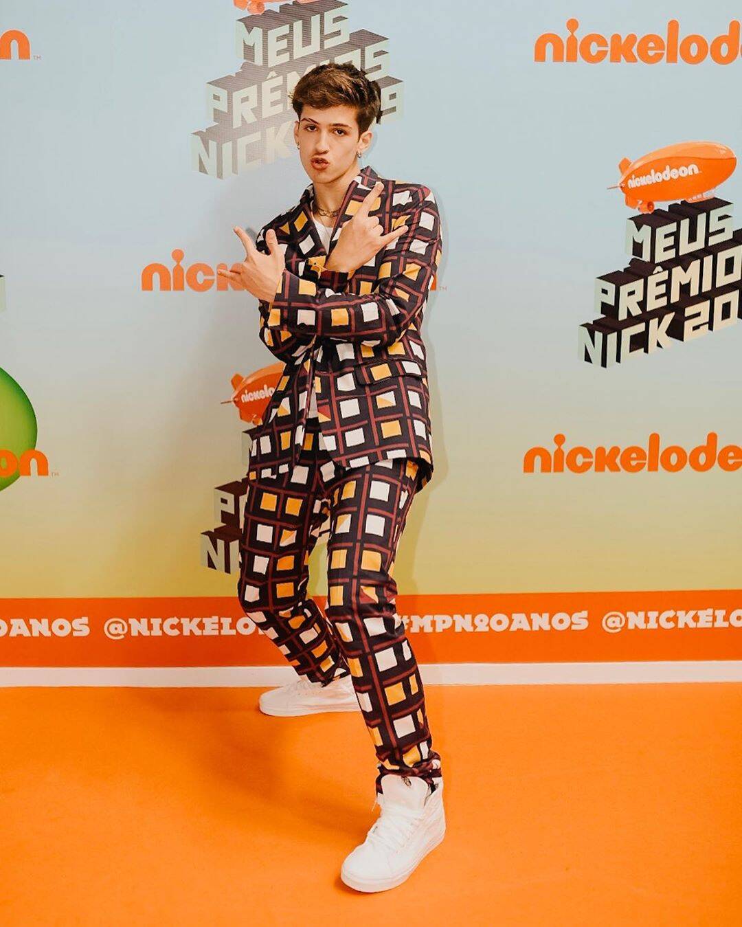 João Guilherme no Orange Carpet do Meus Prêmios Nick. Foto: Reprodução/Instagram