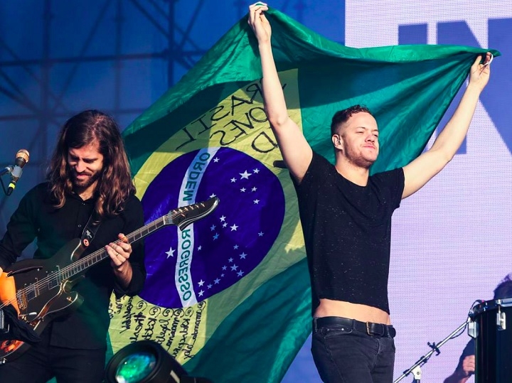 Uma curiosidade que pouca gente sabe é que o vocalista do Imagine Dragons tem uma conexão antiga com o Brasil. Reprodução: Flipar