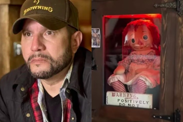 O investigador paranormal Dan Rivera morreu repentinamente enquanto fazia uma turnê nos EUA com a boneca Annabelle. Ele tinha 54 anos. Foi no dia 13 de julho de 2025. Reprodução: Flipar