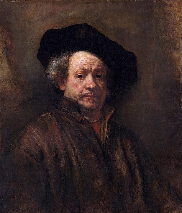 Rembrandt (1606-1669) é considerado o maior artista holandês, um expoente do Barroco e, para muitos, o maior pintor da história.  Morreu aos 63 anos de causa desconhecida. Há suspeita de que ele estava deprimido.  Reprodução: Flipar