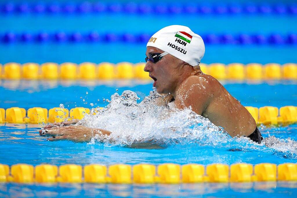 Katinka Hosszú, nadadora da Hungria, conquistou ouro nos 400m medley e bateu recorde mundial. Foto: Reprodução/Twitter