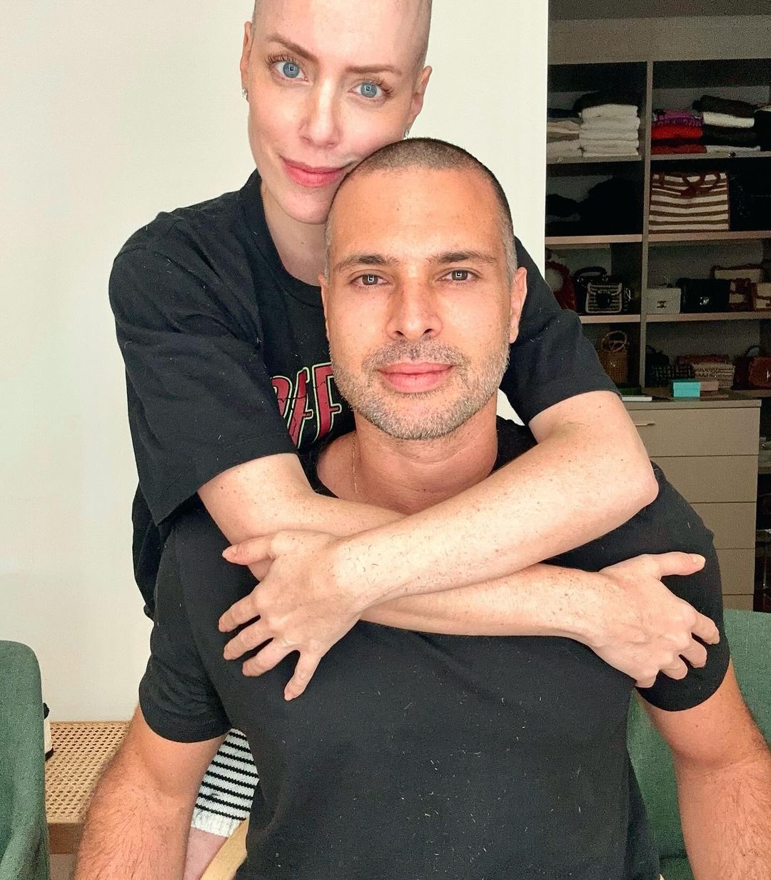 Marido de Fabiana Justus raspa o cabelo Reprodução/Instagram