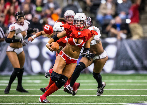 Legends Football League, o futebol americano onde as mulheres usam lingerie. Foto: Divulgação