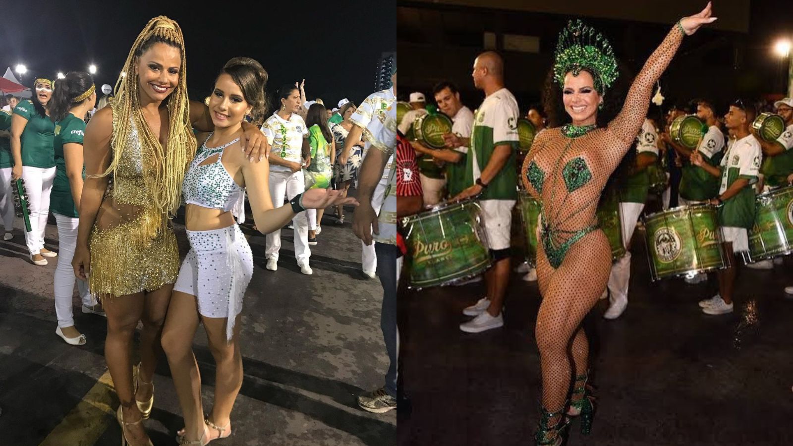 Em 2022, Viviane Araújo estava grávida do primeiro filho, Joaquim. A atriz priorizou desfilar apenas na Sapucaí e foi substituída no desfile no Anhembi. Duda Serdan, filha do presidente da agremiação, ocupou o cargo de rainha de bateria naquele ano. Em 2023, a artista voltou a assumir a posição. Reprodução/Instagram - 07.02.2024