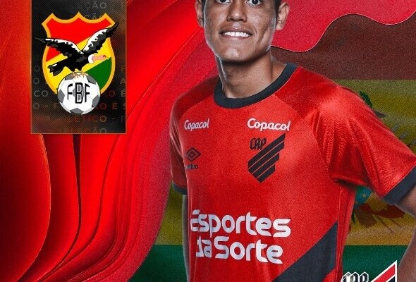 Fernando Nava, do Athletico, vai atuar pela Bolívia. Divulgação/Athletico-PR