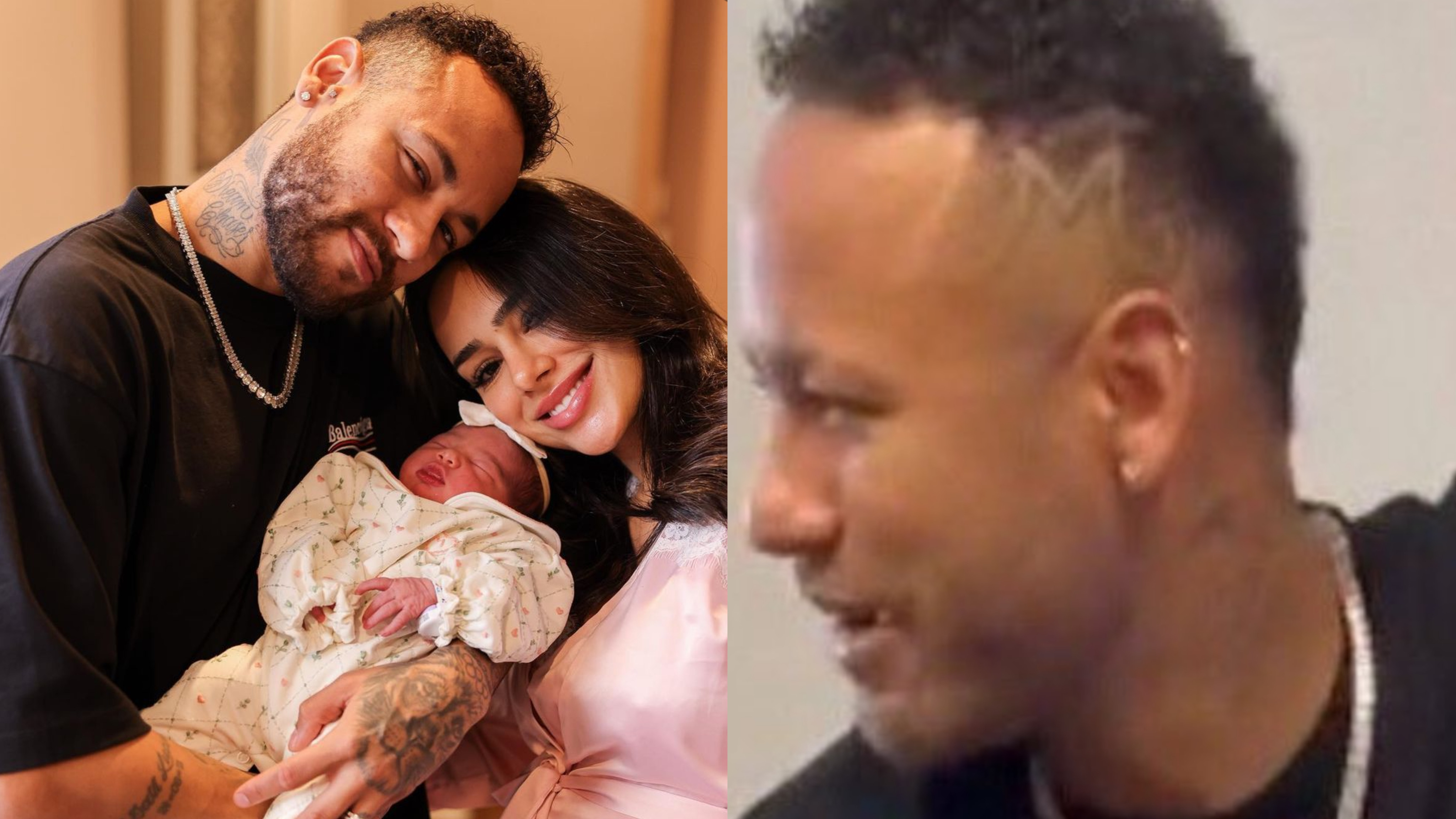 Neymar Jr. faz corte de cabelo em homenagem à filha