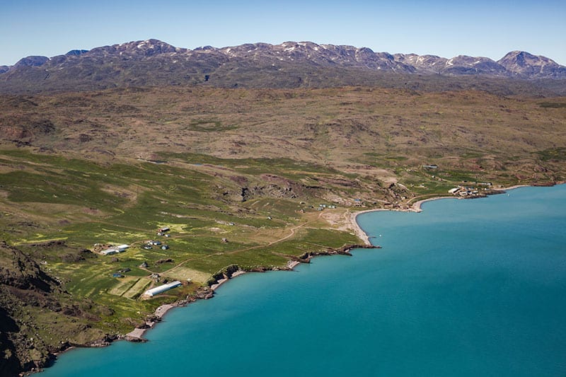 Qassiarsuk, Groelândia imagem aérea Alan Tuxen. Foto: Divulgação Greenland Travel - Foto de Allan Tuxen