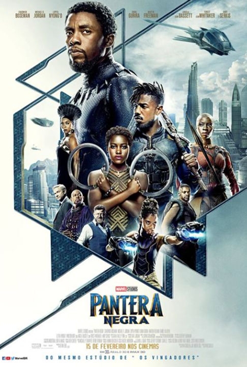 Pantera Negra - O filme estrelado pelo saudoso Chadwick Boseman (morto precocemente aos 43 anos, em 2020) foi lançado em 2018.   