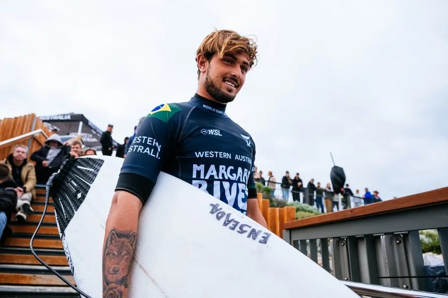 João Chianca - Já classificado para às Olimpíadas de Paris, surfista estará fora das duas primeira etapas, devido à recuperação de acidente, sofrido em dezembro de 2023. Divulgação/WSL