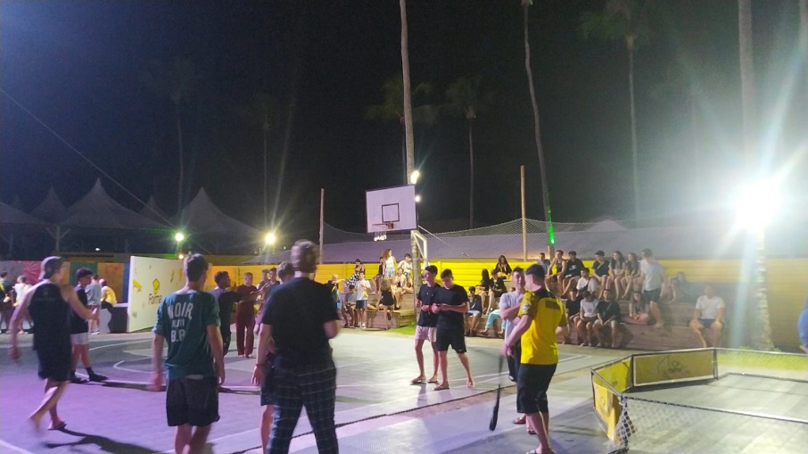 Quadra de basquete 3x3 no Forma Music Park. Foto: iG/ Rafael Nascimento