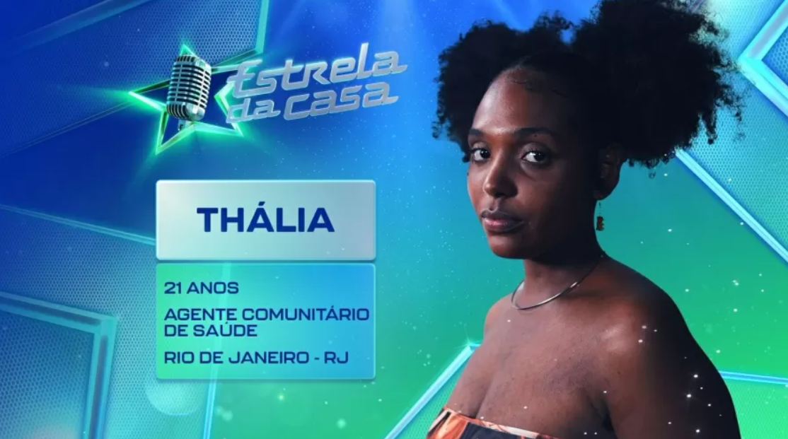 Thália, participante do "Estrela da Casa" Reprodução