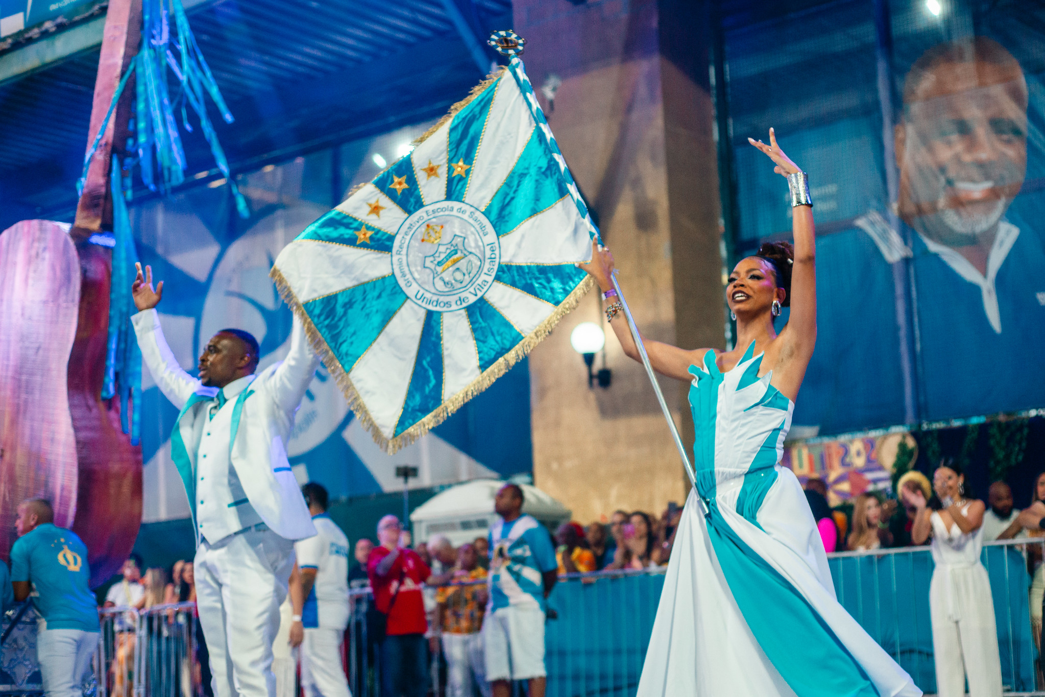 Mestre Sala e Porta Bandeira da Vila Isabel. Foto: Divulgação / Liesa Rio Carnaval 2026