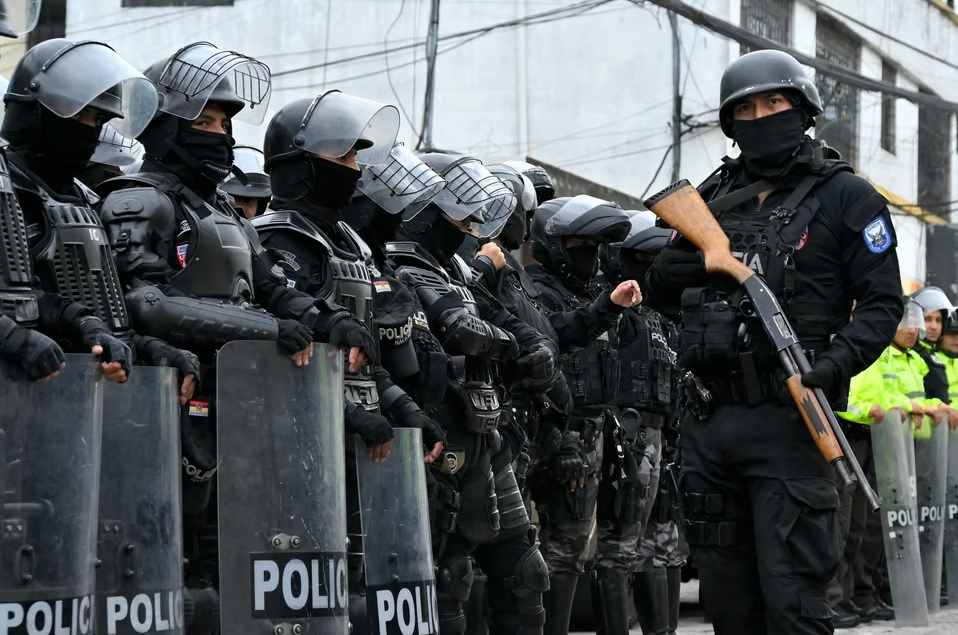 Polícia do Equador Reprodução - Redes Sociais 14/01/2024