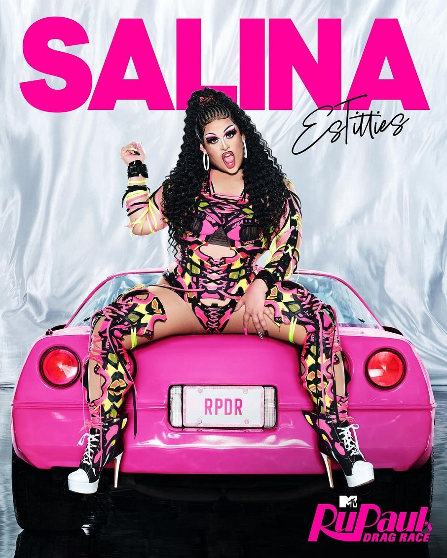 Salina Estitties, drag queen da 15ª temporada de RuPaul's Drag Race.. Foto: Reprodução/Instagram 17.01.2023