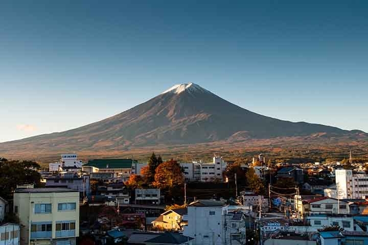 Os caminhos desde a quinta estação são (no sentido dos ponteiros do relógio) o de Kawaguchiko, Subashiri, Gotemba e o de Fujiyomiya. Além disso, os caminhos desde o sopé da montanha são o de Shojiko, o de Yoshida, o de Suyama e o de Murayama. Reprodução: Flipar
