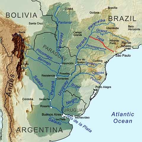 Com 1.100 quilômetros de extensão, o Rio Tietê atravessa praticamente todo o Estado de São Paulo, de leste a oeste. Reprodução: Flipar