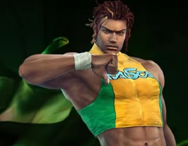 Personagem: Eddy Gordo - Com um nome que não tem relação com sua aparência, Eddy Gordo é um dos personagens de Tekken e usa movimentos baseados em capoeiristas brasileiros.  Reprodução: Flipar
