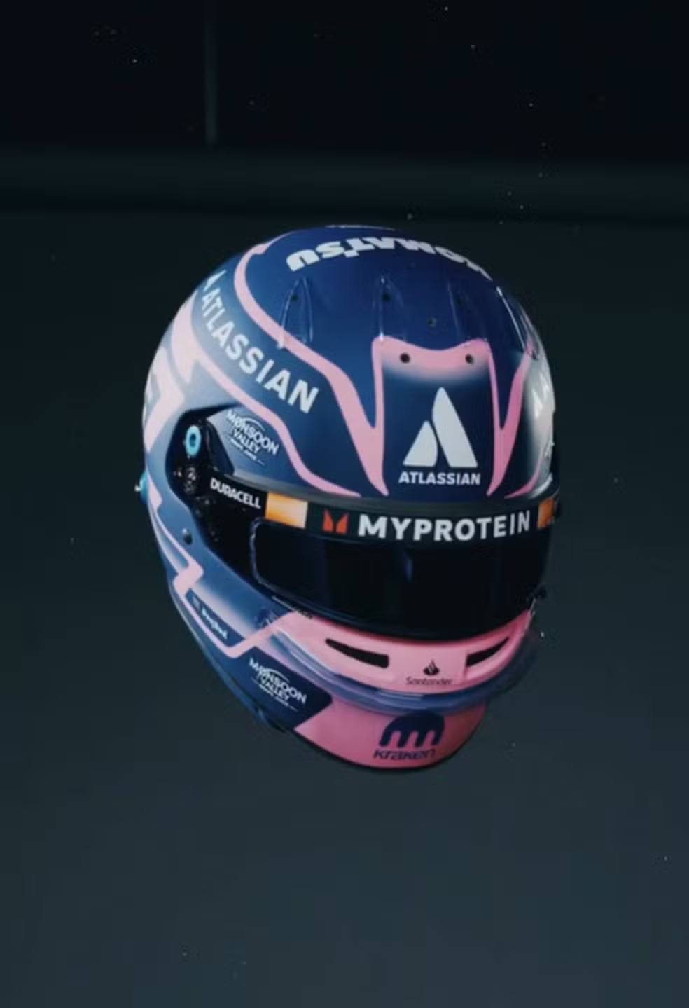 Capacete Alex Albon. Foto: Divulgação