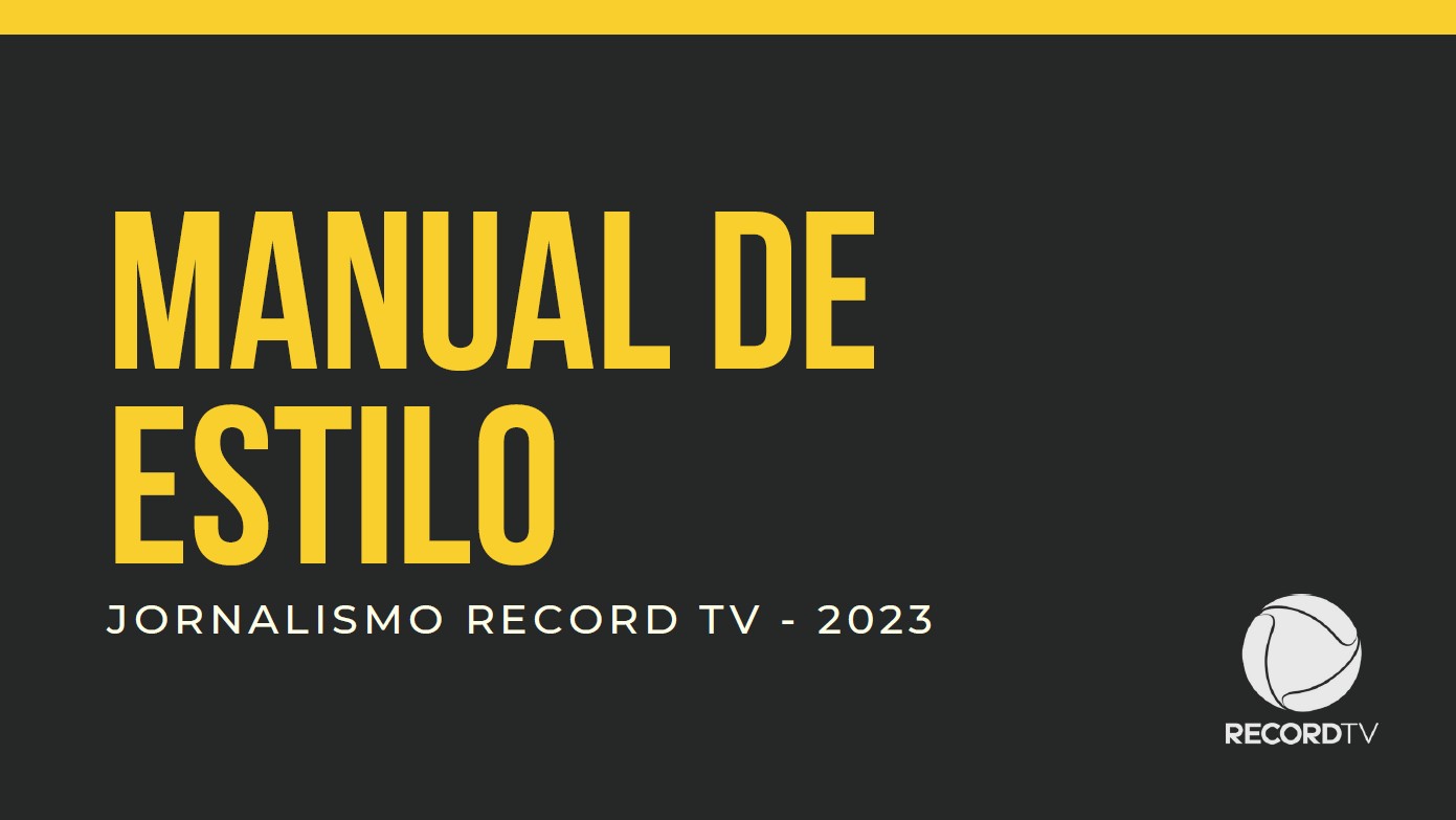 Manual de estilo da Record TV