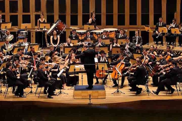 Uma orquestra é geralmente dividida em quatro famílias de instrumentos: cordas, madeiras, metais e percussão. Veja cada um deles. Reprodução: Flipar