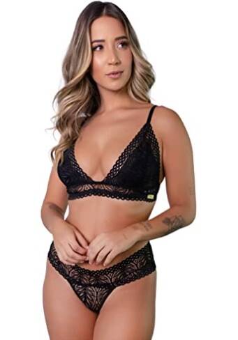 Conjunto Lingerie Sexy Bela Moda Íntima Preço: R$ 35,99 . Foto: Reprodução/Amazon