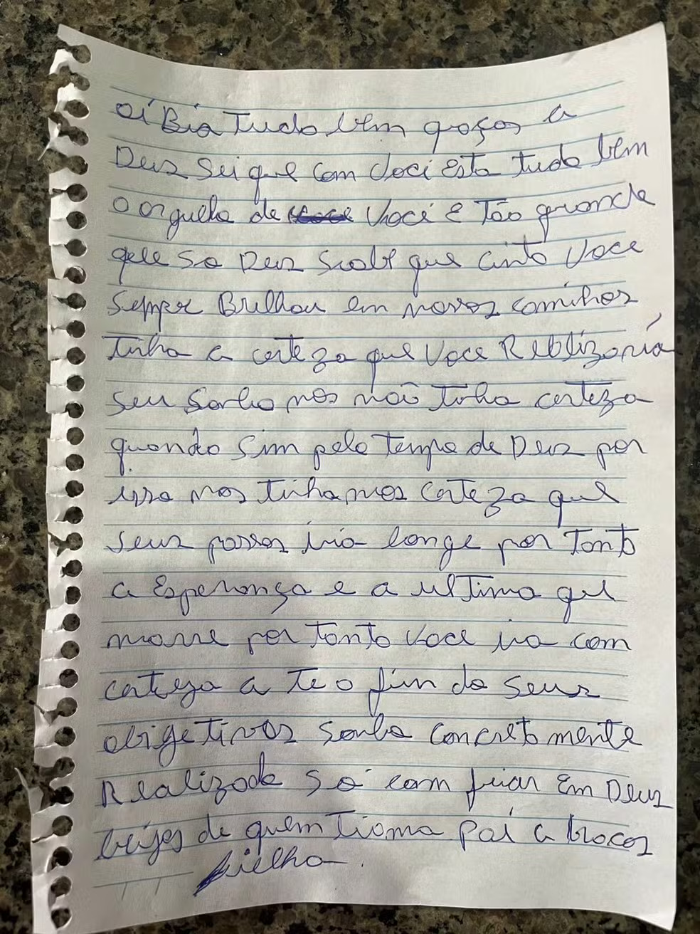 Carta para Beatriz Divulgação/Globo