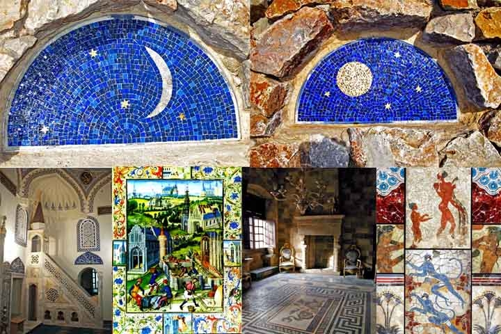GRÉCIA - Azulejos tradicionais enfeitam igrejas e casas brancas nas ilhas gregas, como Santorini.
 Reprodução: Flipar