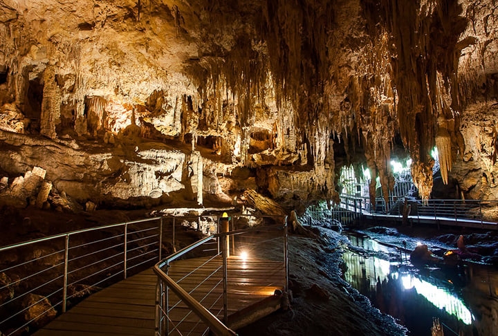A caverna é muito turística, com dezenas de espécies de plantas e animais. Há um parque dentro dela, de cerca de 214 km², inaugurado em 1941. Também é Patrimônio da Humanidade pela Unesco. Lá dentro, ainda há fósseis. 