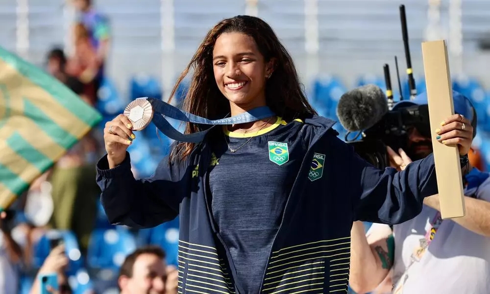 Paris-2024 foi a segunda edição olímpica com o skate na programação. E Rayssa Leal voltou ao pódio, desta vez com o bronze no street. Reprodução: Flipar
