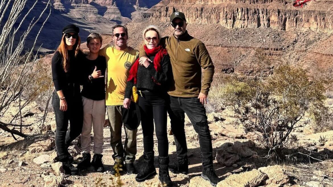 Ana Maria Braga e família no Grand Canyon Reprodução Instagram - 16.2.2024