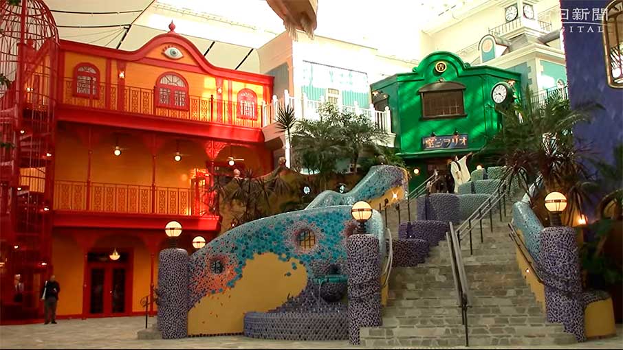 A entrada do Parque dos Studios Ghibli impressiona. Foto: Reprodução/Youtube 02.11.2022