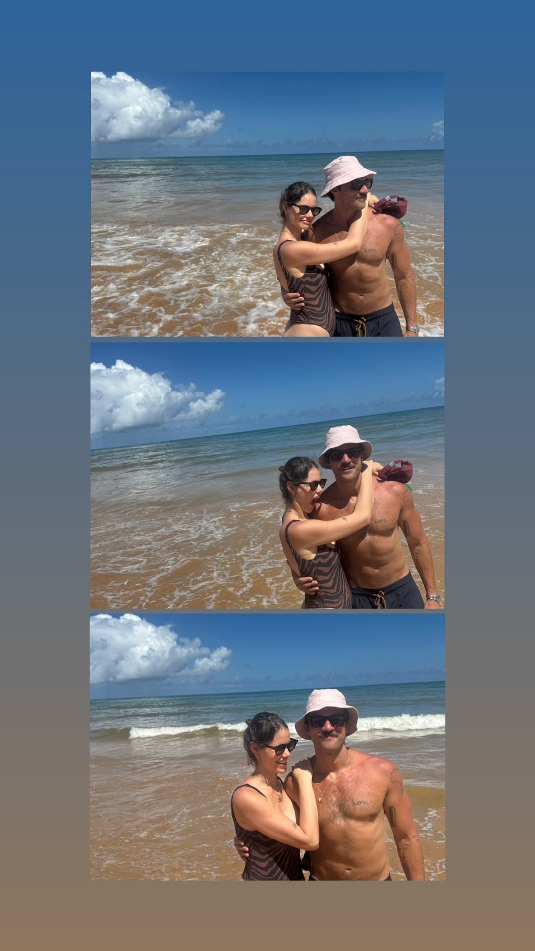 Laura Neiva e Chay abraçados. Foto: Reprodução/ Instagram @chay