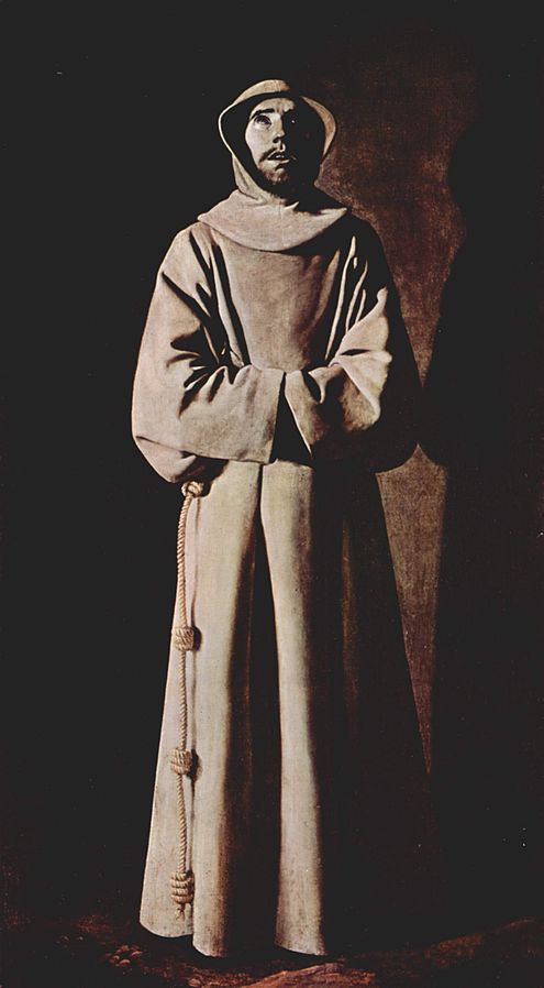 São Francisco em pintura do artista Francisco de Zurbarán 