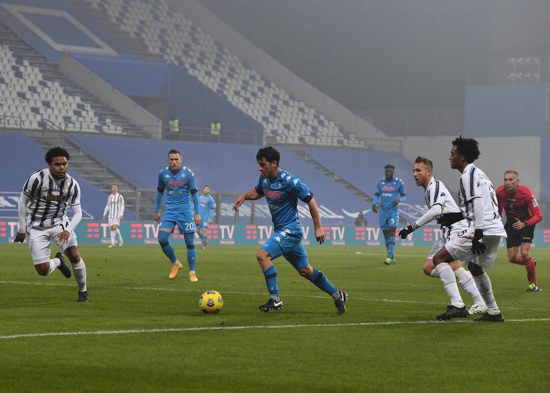 Juventus x Napoli. Foto: Reprodução / Instagram