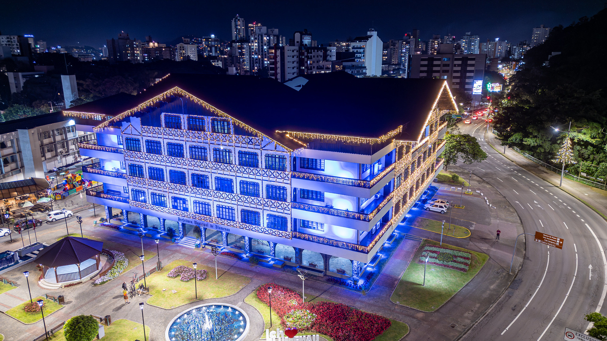 Luzes na Cidade, Blumenau SC. Foto: Divulgação / Prefeitura de Blumenau (SC)