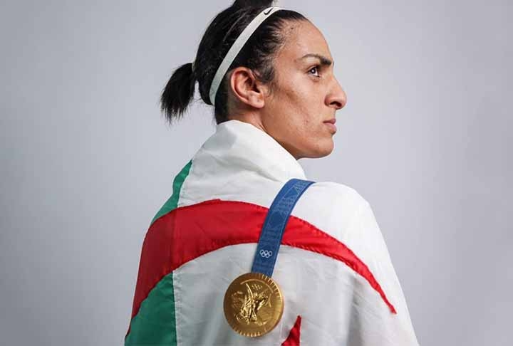 Imane Khelif conquistou a medalha de ouro em sua categoria nos Jogos Olímpicos de Paris ao derrotar na final a chinesa Tang Liu. 
 Reprodução: Flipar