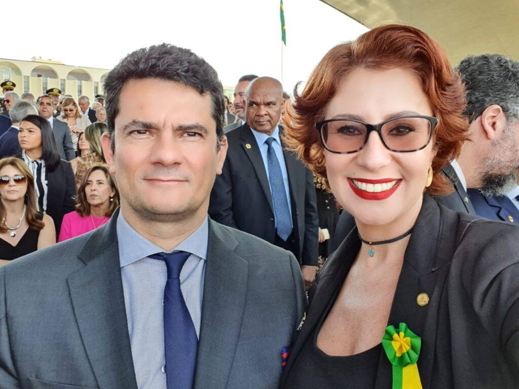 Uma das pautas de Zambelli é o combate à corrupção e ela era grande fã de Moro. Foto: Divulgação/Assessoria de imprensa de Carla Zambelli