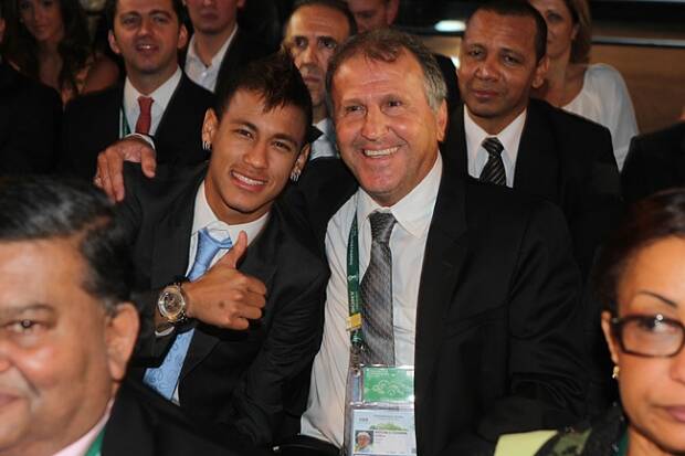 Neymar e Zico. Foto: Reprodução