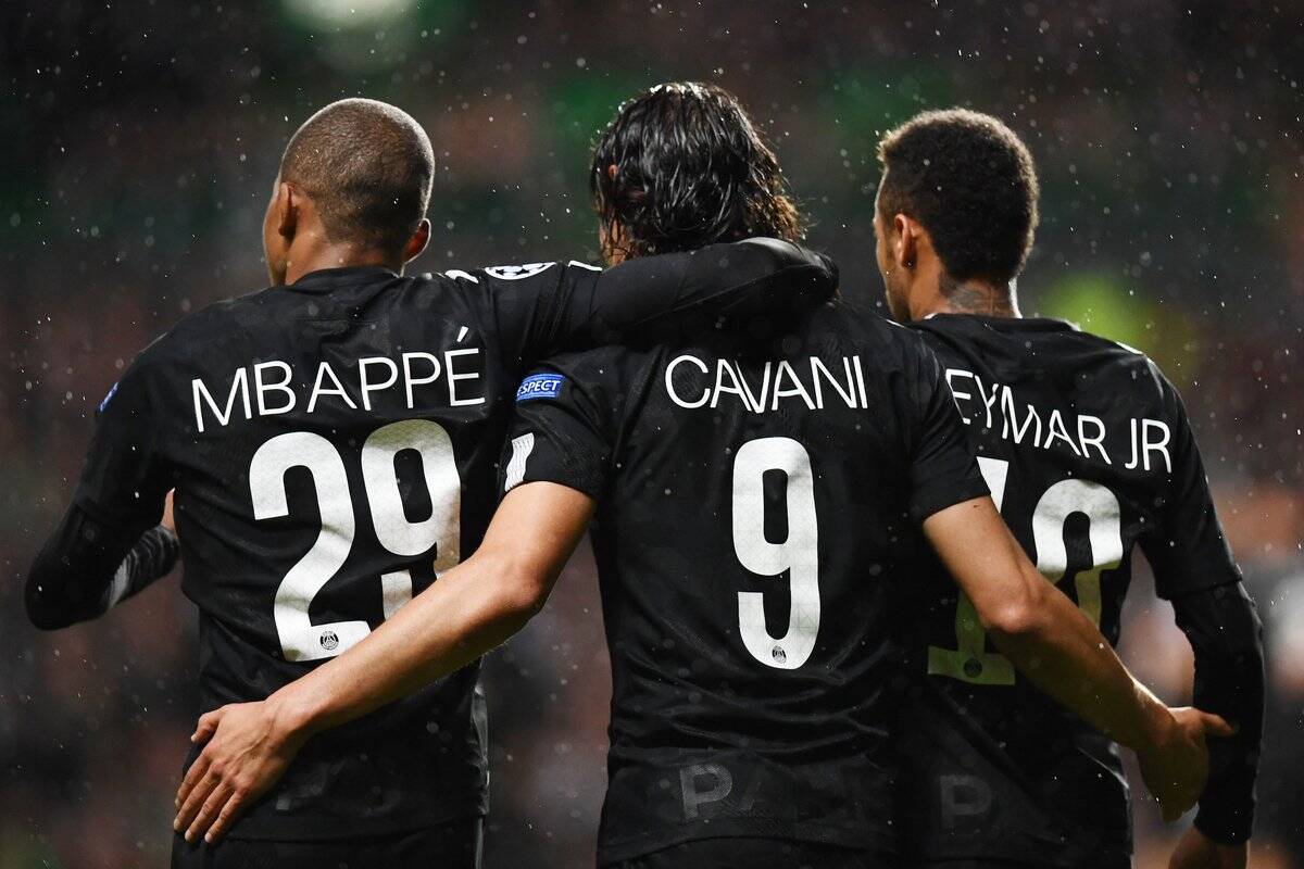 Mbappé Cavani Neymar PSG. Foto: Reprodução/Twitter/ChampionsLeague